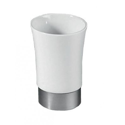 SAPHO B&K 1308-33 JUSTIME 1 sklenka na postavení, keramika/nerez SAPHO B&K 1308-33 JUSTIME 1 sklenka na postavení, keramika/nerez