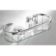 SAPHO SMART 1322-107 skleněná polička 300x60x120mm s hrazdou, chrom