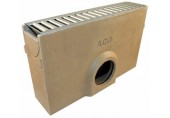 ACO EuroSelf 0,5 m, vpust, pozinkovaný rošt s integrovaným PVC nátrubkem DN100 38703