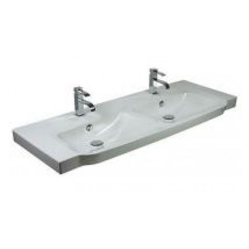 Villeroy & Boch Sentique Dvojumyvadlo na skříňku 1300x520 mm, bez přepadu, bílá alpin Villeroy & Boch Sentique Dvojumyvadlo na skříňku 1300x520 mm, bez přepadu, bílá alpin