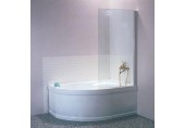 RAVAK EVSK1 - 100 R Rosa Transparent, vanová zástěna 76PA0100Y1