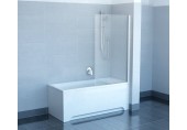 RAVAK Pivot PVS1-80 bílá+transparent pevná vanová zástěna 79840100Z1