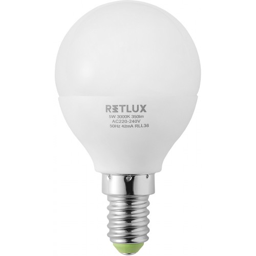 RETLUX RLL 36 žárovka LED G45 5W E14, 50001318