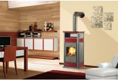 EDILKAMIN WARM krbová kamna na dřevo základní verze červené 293910