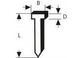 BOSCH Hřeb, typ 47, 1,8 x 1,27 x 16 mm 1609200376
