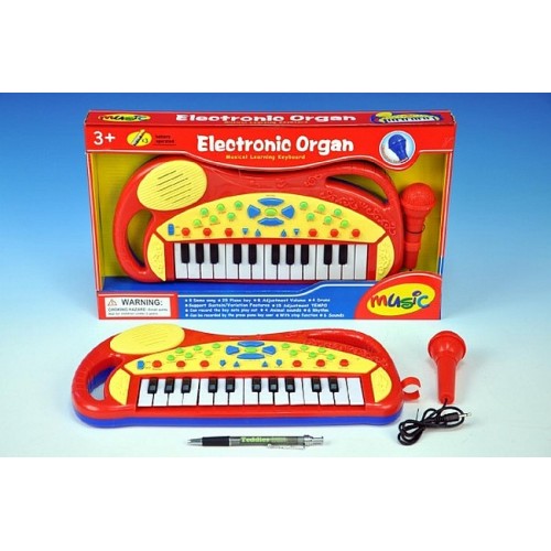Piánko s mikrofonem na baterie, 38cm 00410066 Piánko s mikrofonem na baterie, 38cm 00410066