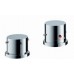 Hansgrohe AXOR STARCK Vrchní sada pro dvouotvorový termostat na okraj vany, chrom 10480000