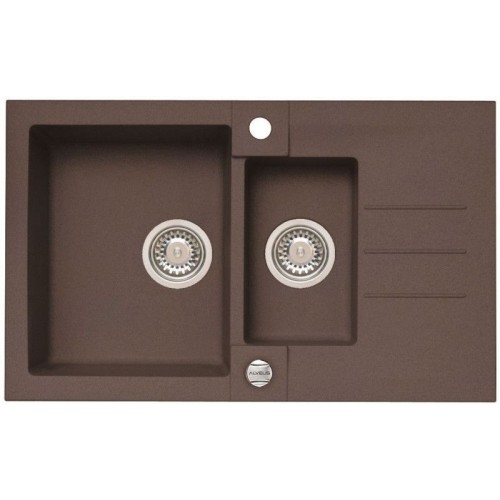 ALVEUS ROCK 70 kuchyňský dřez, 780x480 mm, granital plus Chocolate 03 1107851