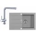 Franke SET T14 Tectonite dřez SID 611-78 Šedá + Baterie Samoa Chrom, 114.0507.989