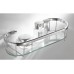 SAPHO SMART 1322-107 skleněná polička 300x60x120mm s hrazdou, chrom