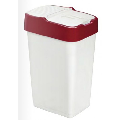 HEIDRUN odpadkový koš PUSH & UP 18l, bílá/červená 1340