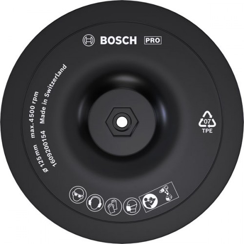 BOSCH Upevňovací deska se suchým zipem 125 mm, 8 mm 1609200154
