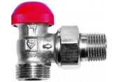 HERZ TS-90-V-Termostatický ventil rohový 1/2", M 28 x 1,5 červená krytka 1773867