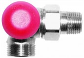 HERZ TS-90-V-Termostatický ventil úhlový levý 1/2", M 28 x 1,5 červená krytka 1774567