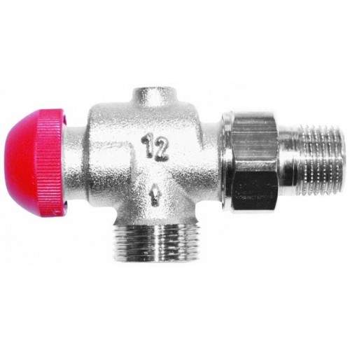 HERZ TS-90-V-Termostatický ventil axiální 1/2", M 28 x 1,5 červená krytka 1774867