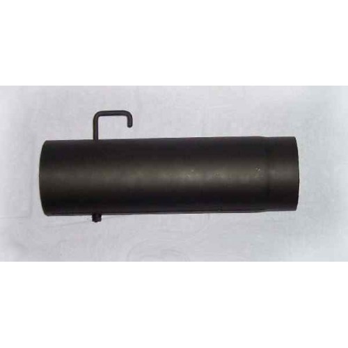Trubka kouřovodu s klapkou 130mm/500mm (1,5) černá