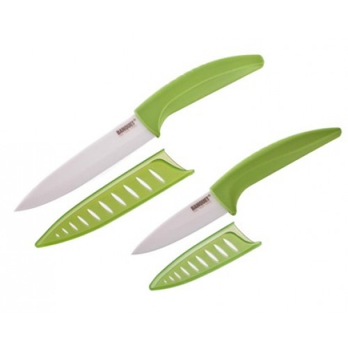 BANQUET 2dílná sada keramických nožů Gourmet Ceramia Verde 25CKLC01