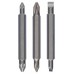 BOSCH 3dílná sada oboustranných čepelí PH1, PZ1, S 0,6x4,5; PH2, PZ2, S 1,0x5,5; 60 mm 2607001745