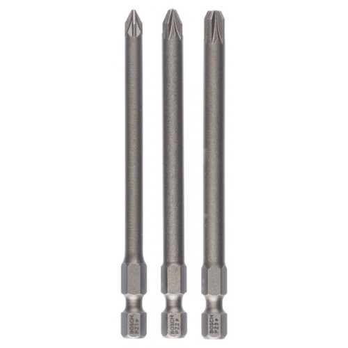 BOSCH 3dílná sada šroubovacích bitů Extra-Hart PZ1; PZ2; PZ3; 89 mm 2607001761