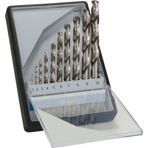 BOSCH Sada spirálových vrtáků do kovu HSS-G, Robust Line, 135° 1–10 mm, 10 kusů 2607010535