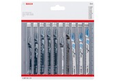 BOSCH 10 dílná sada pilových plátků se stopkou T Wood and Metal 2607011170