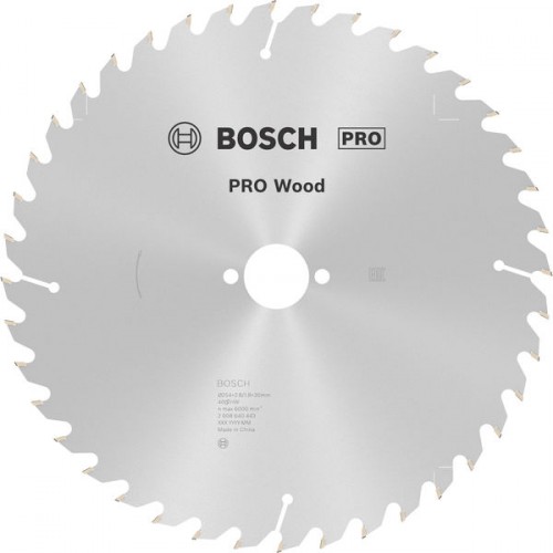 BOSCH Pilový kotouč PRO Wood pro okružní pilu, 254 × 2,8 × 30 mm, T40 2608640443
