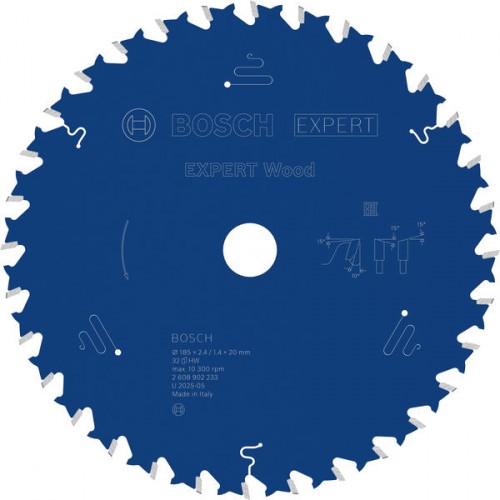 BOSCH Pilový kotouč EXPERT Wood, 185 × 2,4/1,4 × 20 mm, T32 2608902233
