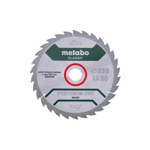 Metabo Pilový kotouč "precision cut wood - classic", 216x30, Z30 WZ 22° 628062000