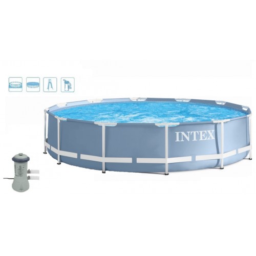 INTEX PRISM FRAME POOL SET Bazén 457 x 107 cm s kartušovou filtrací, 28734GN INTEX PRISM FRAME POOL SET Bazén 457 x 107 cm s kartušovou filtrací, 28734GN