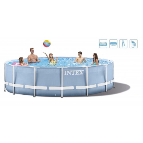 INTEX PRISM FRAME POOL SET Bazén 457 x 122 cm s kartušovou filtrací, 28736GN INTEX PRISM FRAME POOL SET Bazén 457 x 122 cm s kartušovou filtrací, 28736GN