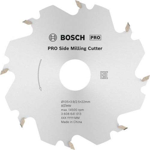 BOSCH Fréza PRO Side, 105 × 22 × 4 mm, 8 zubů 3608641013