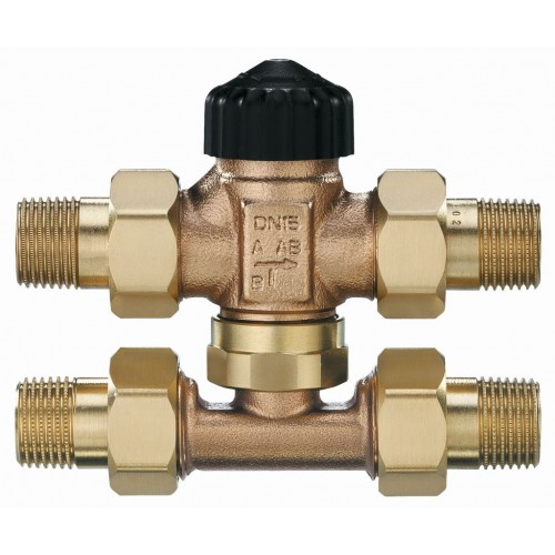 HEIMEIER Třícestný směšovací ventil 1/2" (DN 15) bez nastavení, PT s T-kusem 4172-02.000