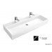 Villeroy & Boch Memento Umyvadlo k montáži s nábytkem 1000x470 mm, pro dvě 1otvorové armatury, glossy black ceramicplus