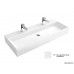 Villeroy & Boch Memento Umyvadlo k montáži s nábytkem 1000x470 mm, pro dvě 1otvorové armatury, bílá alpin New Glory ceramicplus