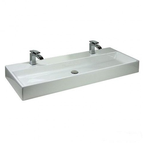 Villeroy & Boch Memento Umyvadlo 1200x470 mm pro dvě 1otvorové armatury, bílá alpin