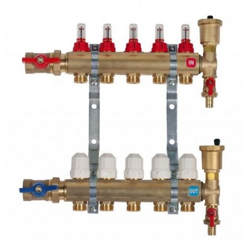HST R409 Sestava rozdělovače bez mísení 9 okruh, pro podlah. vytápění 53409