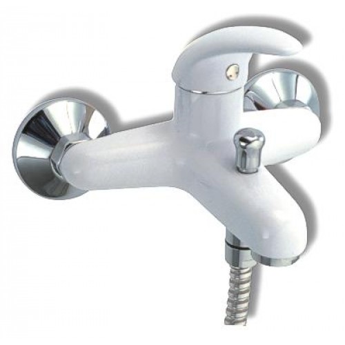 NOVASERVIS METALIA vanová nástěnná baterie 150 mm bílá - chrom - plná 55020/1,1