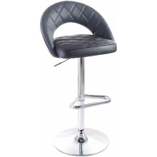 G21 Barová židle Victea koženková, prošívaná černá 60023097