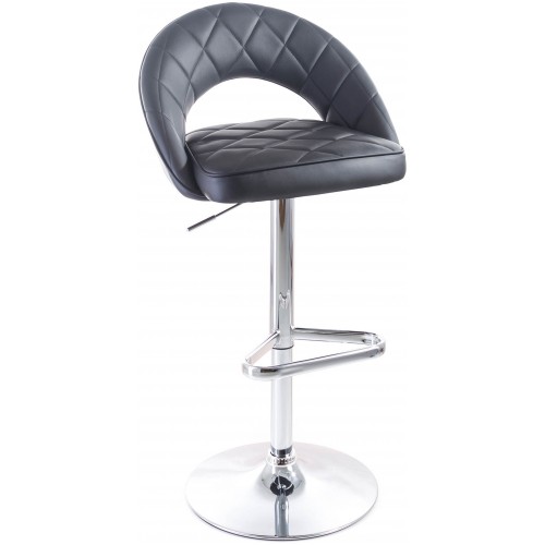 G21 Barová židle Victea koženková, prošívaná černá 60023097