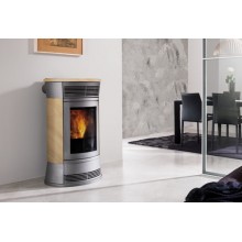VÝPRODEJ EDILKAMIN SPACE krbová kamna na pelety barva pískovec R__640820 POŠKOZENÝ OVLÁDACÍ PANEL