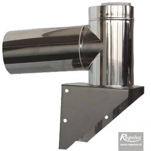 REGULUS APWKB8 Patní koleno pr.80/125 PPH-A/Inox s přisáváním včetně držáku 8645