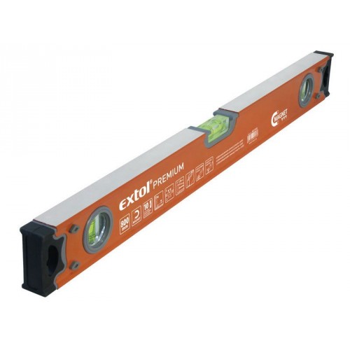EXTOL PREMIUM vodováha s průzorem, 2000mm 8823420