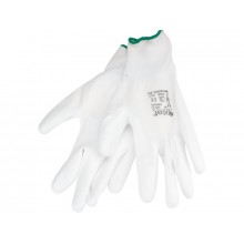 EXTOL PREMIUM rukavice z polyesteru polomáčené, velikost 8", bílé 8856630