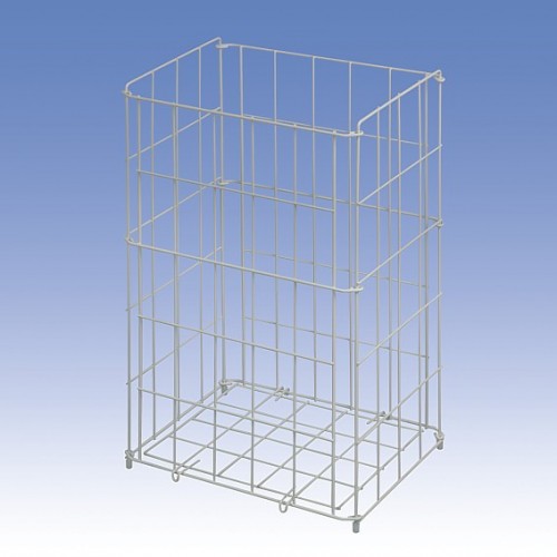 SANELA Drátěný koš SLZN 42, rozměr 540 x 340 x 260 mm, bílý 95420