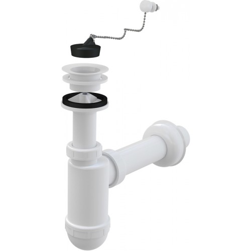 ALCAPLAST Sifon umyvadlový průměr 40mm s plastovou mřížkou průměr 63mm, řetízek A42R ALCAPLAST Sifon umyvadlový průměr 40mm s plastovou mřížkou průměr 63mm, řetízek A42R