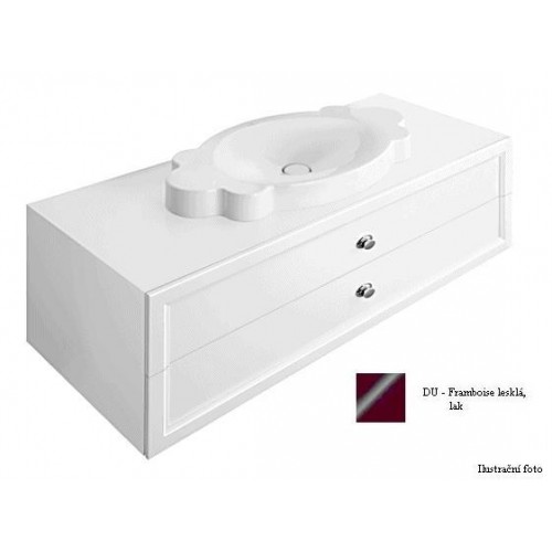 Villeroy & Boch La Belle Spodní skříňka 1350x420x540 mm framboise lesklá, rukojeť v barvě šampaňského, pro umyvadla k postavení na desku