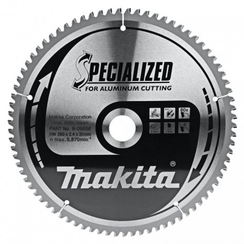 MAKITA B-33320 pilový kotouč na hliník 260x30mm 80T = old B-09656