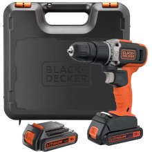 Black & Decker BCD003C2K Příklepová vrtačka (45Nm/18V/2x1,5Ah), kufr