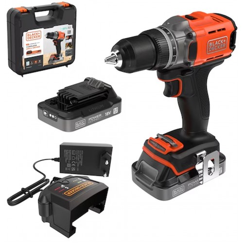 Black & Decker BCD382D2XK Vrtací šroubovák (45Nm/18V/2x2,0Ah), kufr Black & Decker BCD382D2XK Vrtací šroubovák (45Nm/18V/2x2,0Ah), kufr