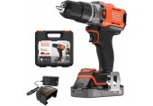 Black & Decker BCD383D1XK Vrtací šroubovák s příklepem (45Nm/18V/1x2,0Ah), kufr